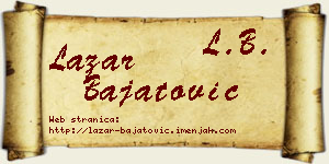 Lazar Bajatović vizit kartica